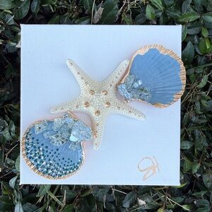 Starfish and Seashell Canvas Art